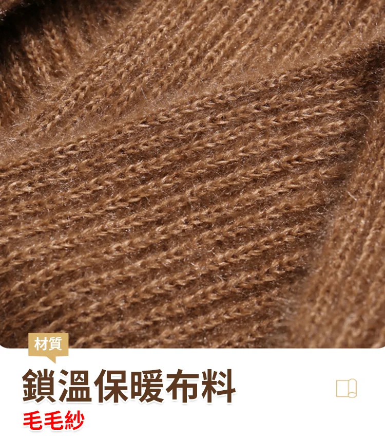 純手工羊毛帽圍巾一體兩件套