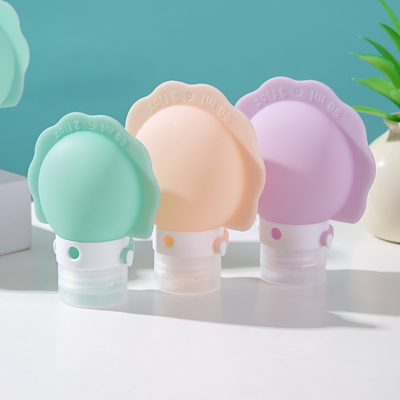 可上飛機旅行矽膠分裝瓶擠壓式化妝洗髮精沐浴露便攜旅行盥洗套裝